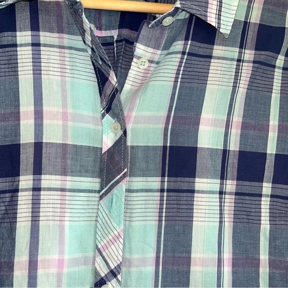 Talbots Classic Cotton Picnic Plaid Button Down - Picture 5 of 6